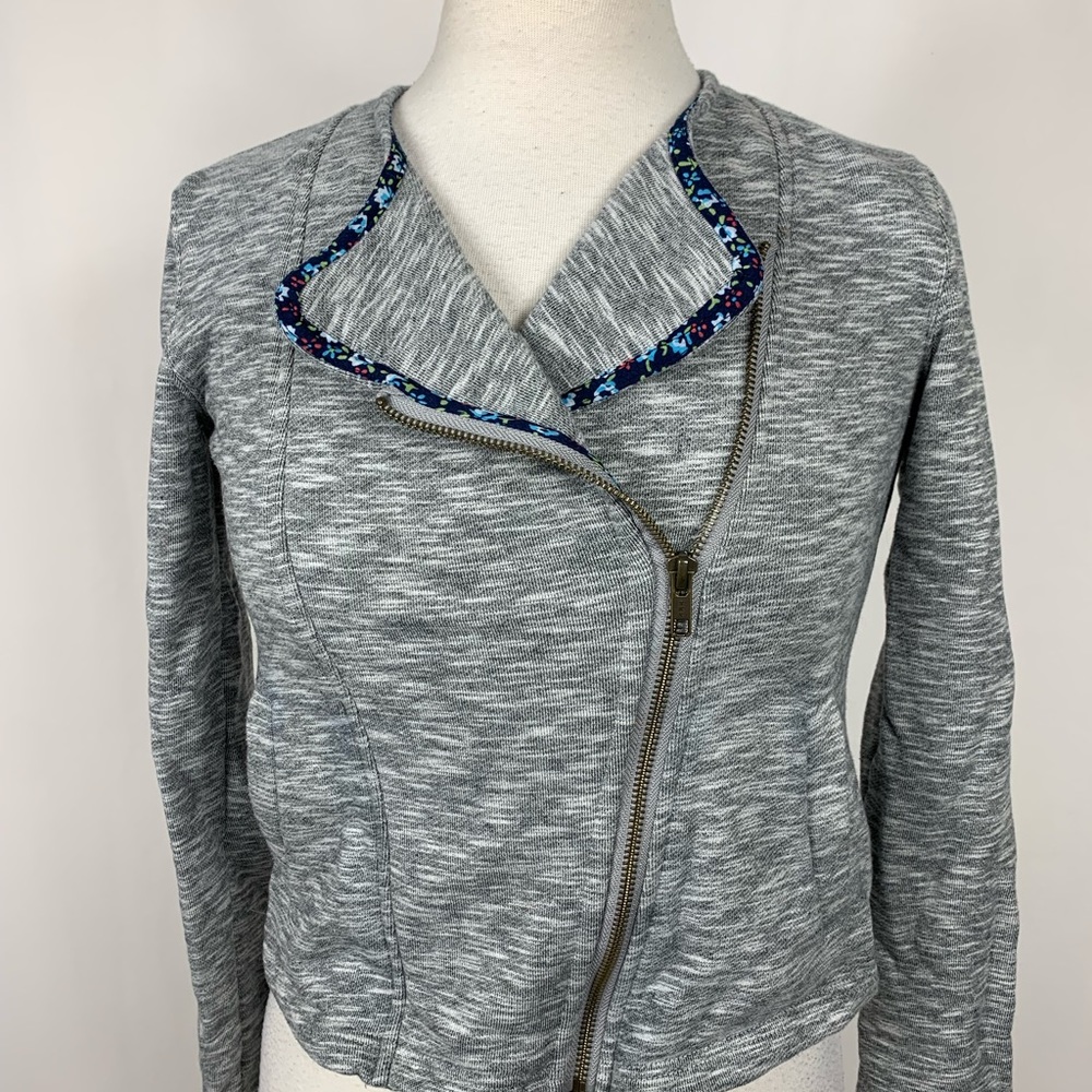 Matilda Jane Moto Asymmetrical Zip Crop Jacket